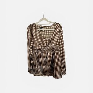 BCBGMaxAzria Brown Polka Dot Dress